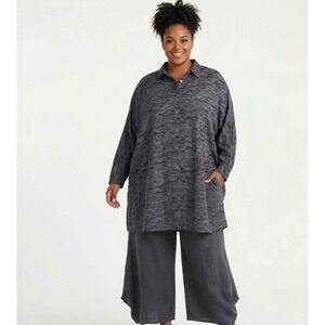 Poggianti 1958 Womens Camouflage Dolman 3/4 Sleeve Oversized Button Down XL